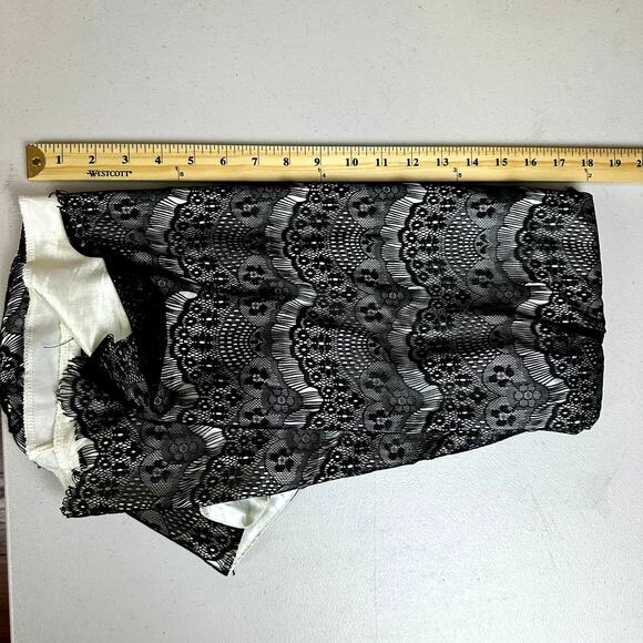 Shabby Apple Lined Black Lace‎ Short Sleeve Boat Neck Midi Party Dress Size 0/2 - Picture 6 of 8